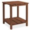 Casafield Adirondack Side Table, Cedar Wood Outdoor End Table with Shelf for Patio, Deck, Lawn and Garden